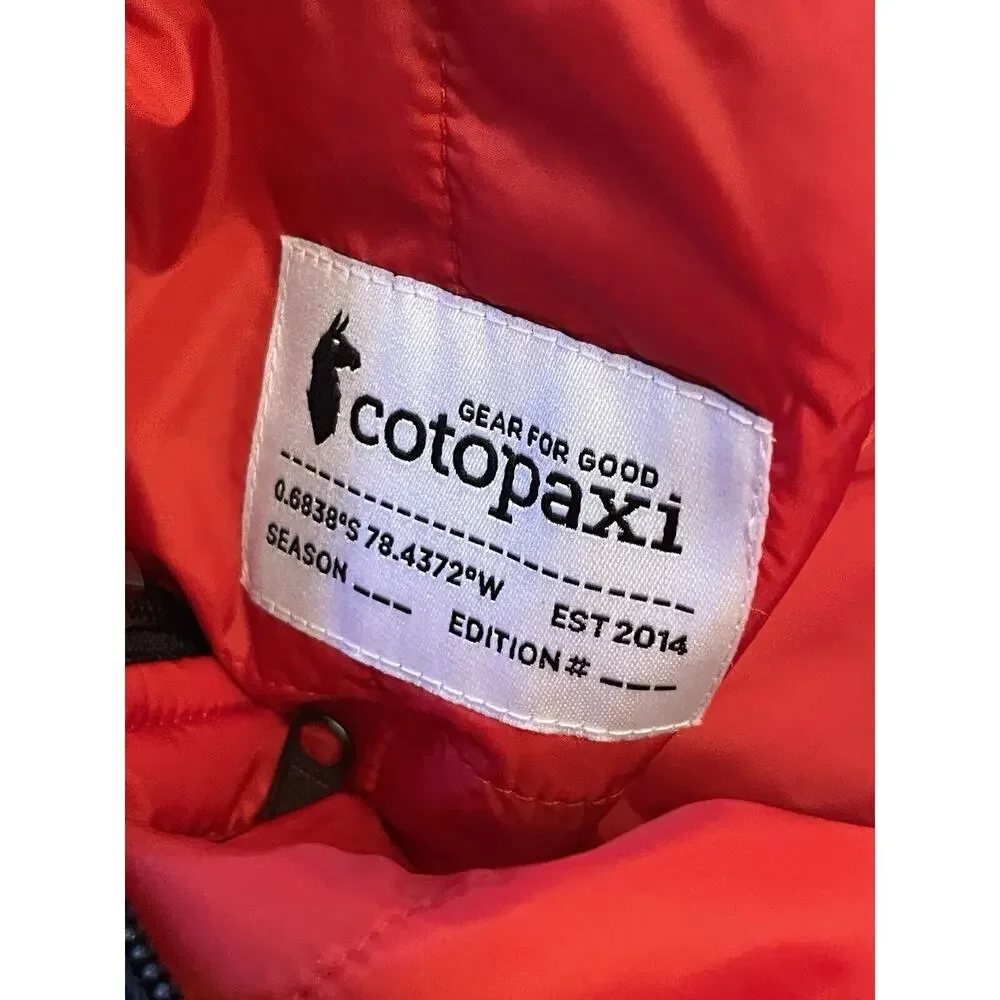 Cotopaxi Teca Calido Hooded Vest Women Size XS Red Hot Sun Reversible Zip‎ NWT
